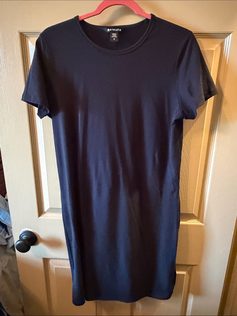 Athleta Black Short-Sleeve T-Shirt Dress - Casual Essential
